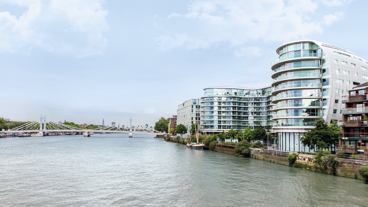 new-build riverside apartments in London near Kingston upon Thames, London