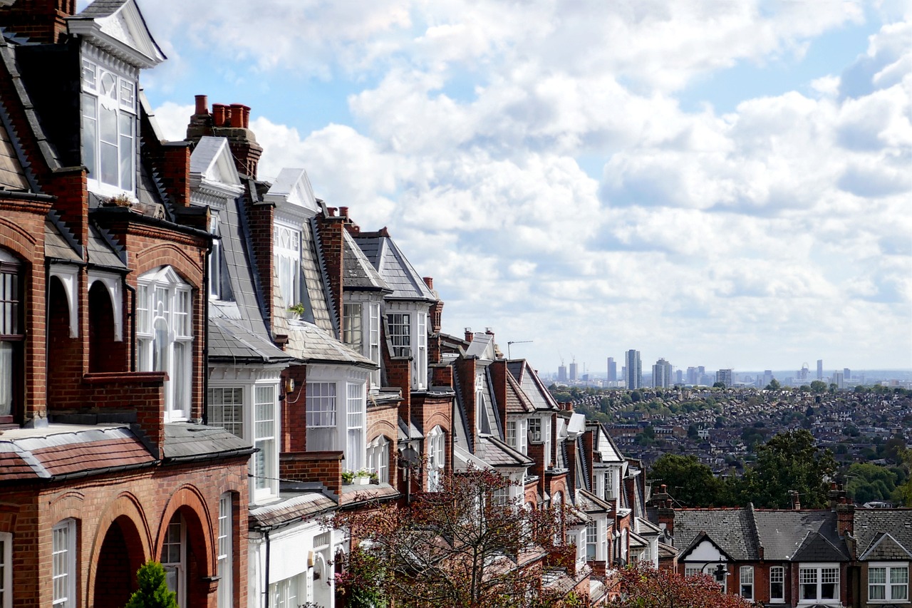 London terraced houses near Tower Hamlets, London
